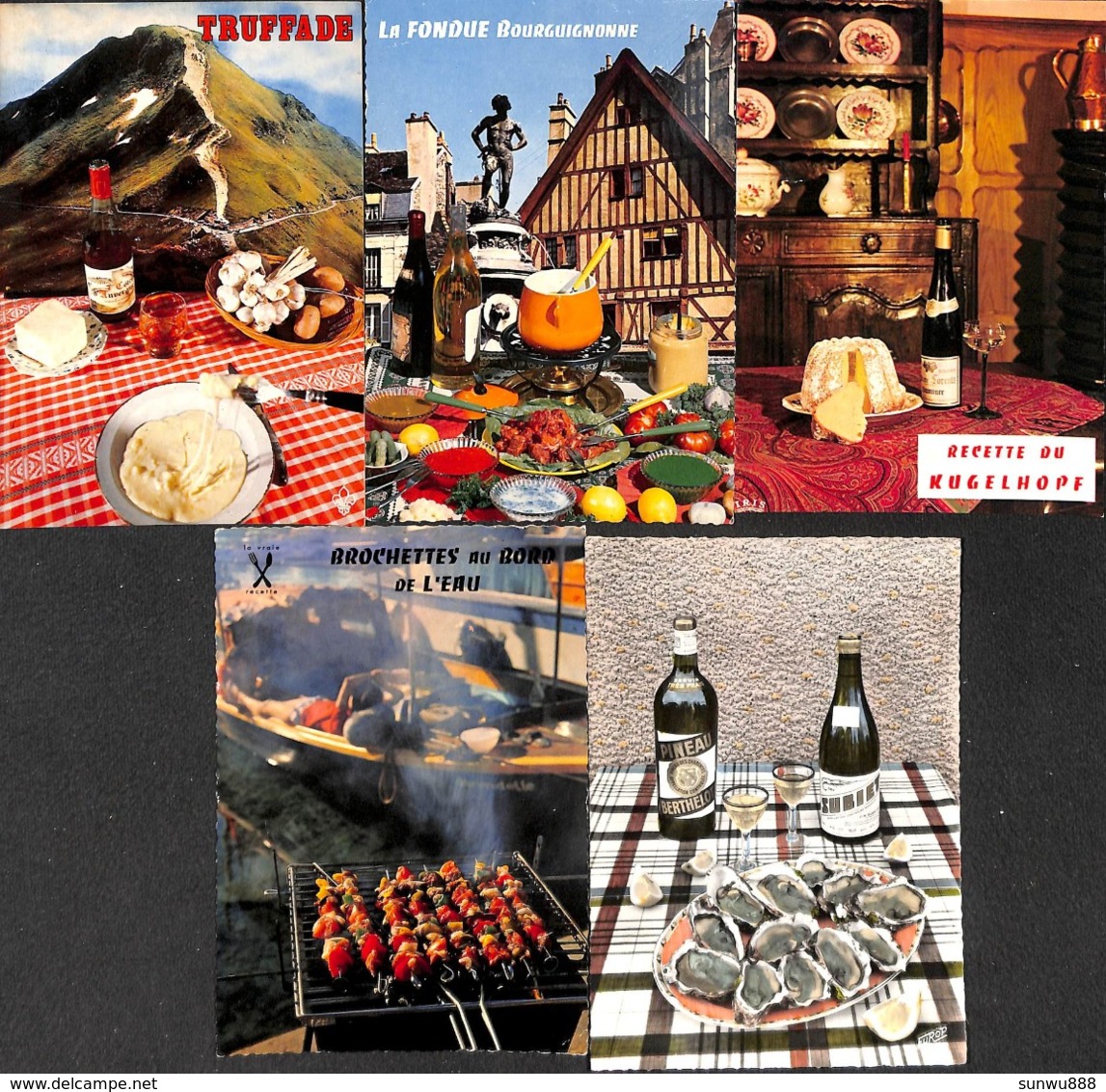 Lot 91 cartes Recette de cuisine - voir tous les scans (petit prix FIXE)