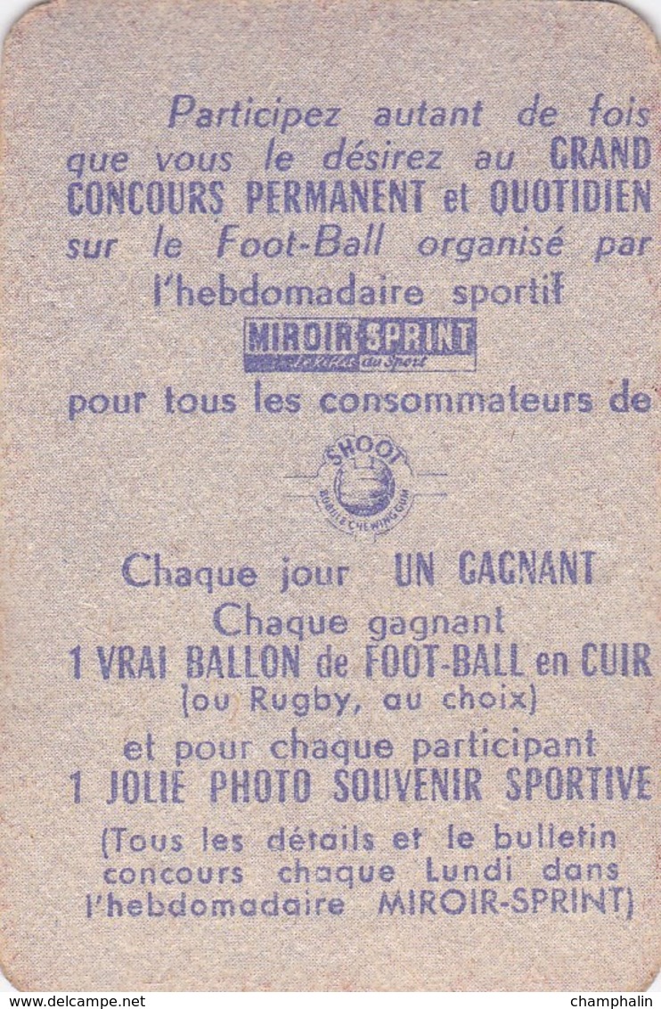 Carte Foot-ball Shoot Miroir-Sprint - Ecusson Club France - N°105 Union Sportive De Valenciennes-Anzin - Trading Cards