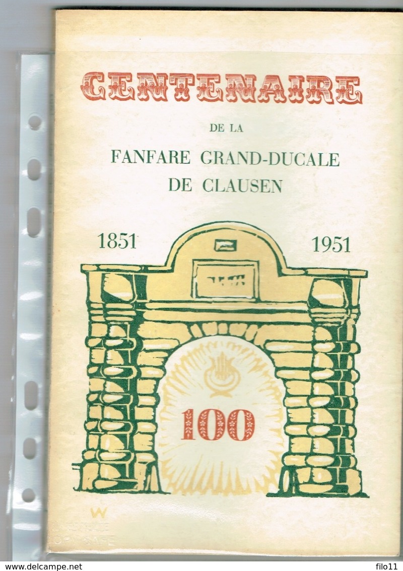 Centenaire De La Fanfare Grand-Ducale De Clause 1851/1951 - Autres & Non Classés