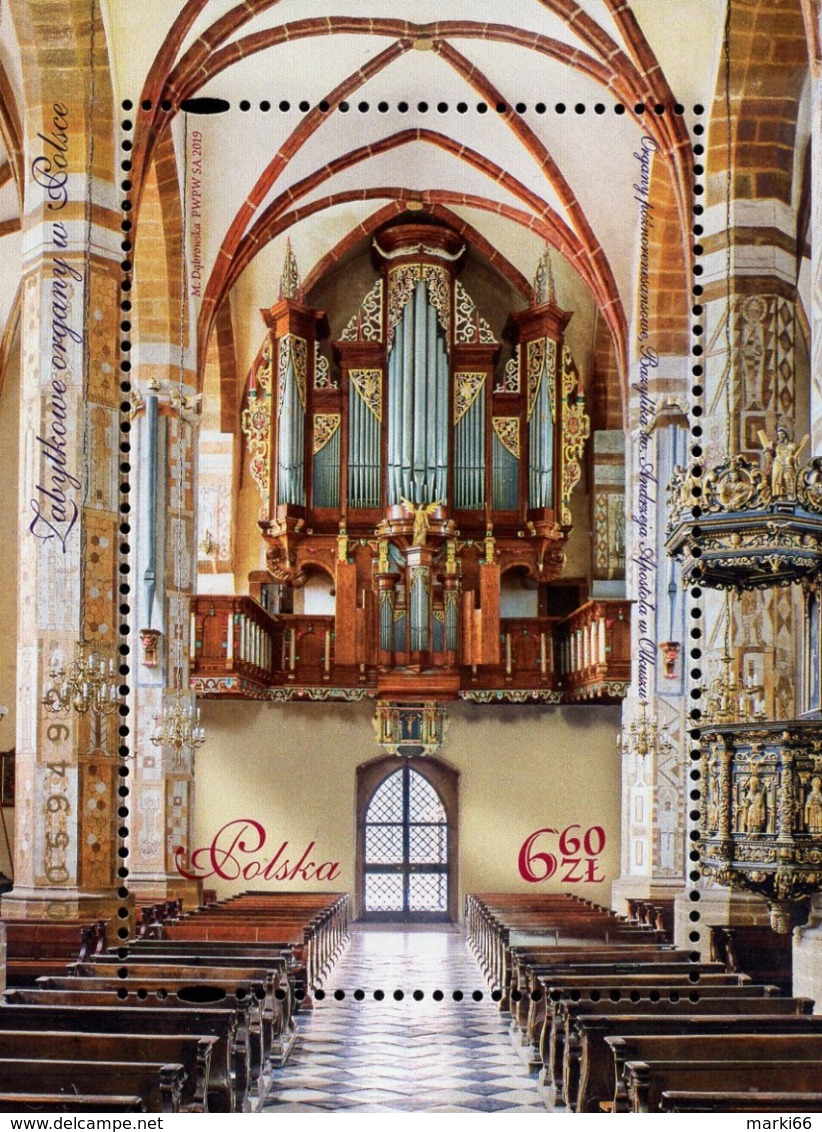 Poland - 2019 - Baroque Organ Of Olkusz - Mint Souvenir Sheet - Neufs