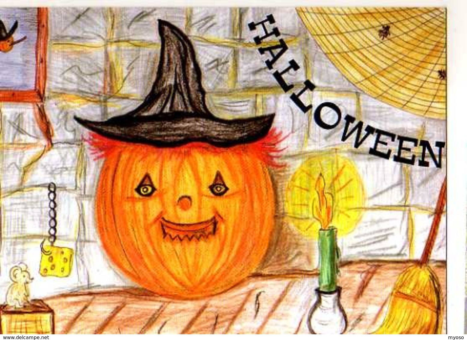 Collection Halloween,citrouille,souris,bougié,balai,toile D'araignee,illustrateur Matem - Halloween