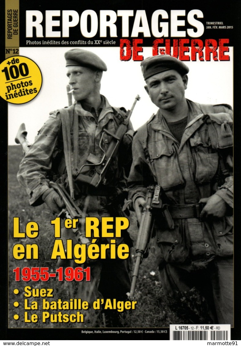 LE 1er REP EN ALGERIE 1955 1961 PARACHUTISTE LEGION ETRANGERE PARA TAP BATAILLE ALGER PUTSCH - Francés