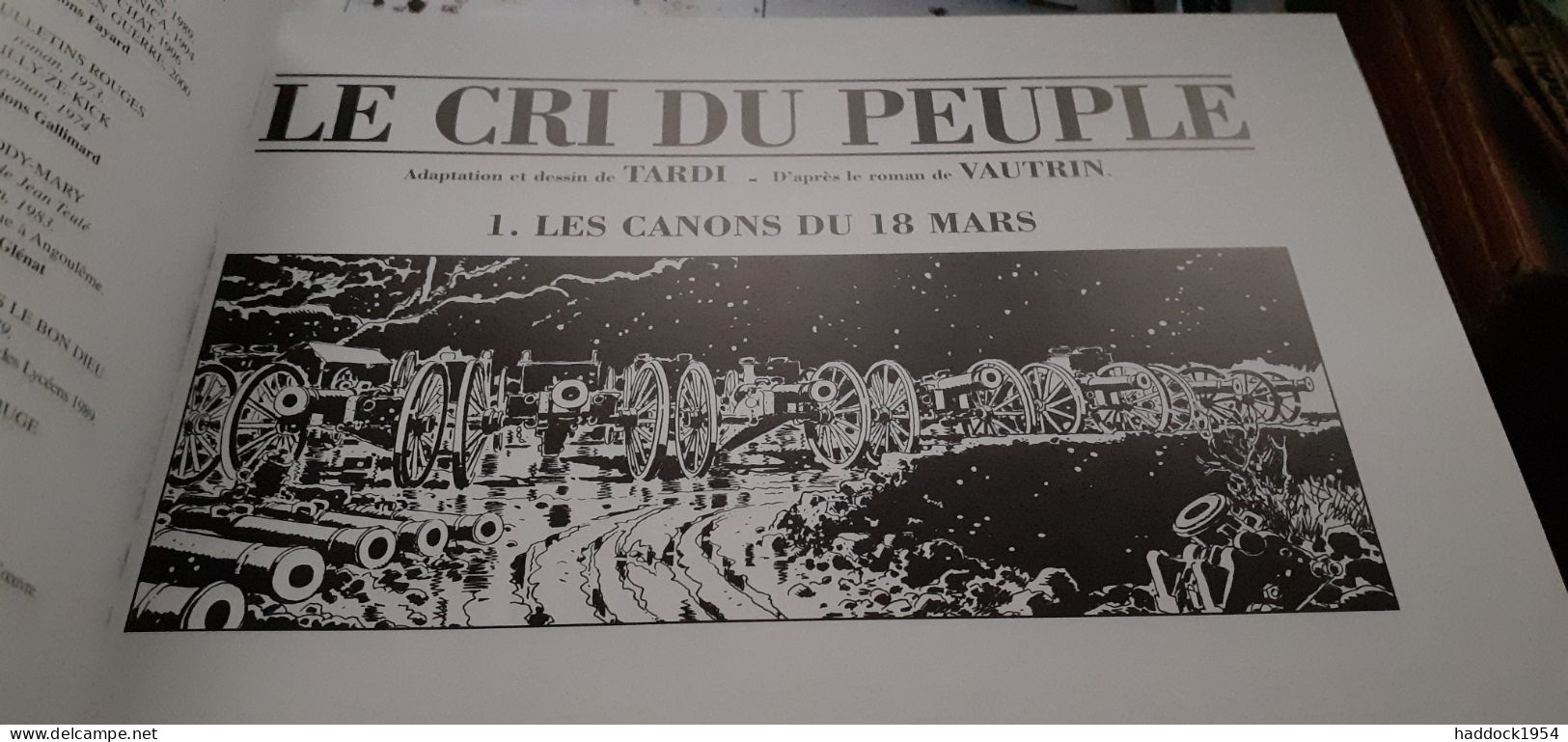 Le Cri Du Peuple Les Canons Du 18 Mars TARDI VAUTRIN Casterman 2001 - Tardi