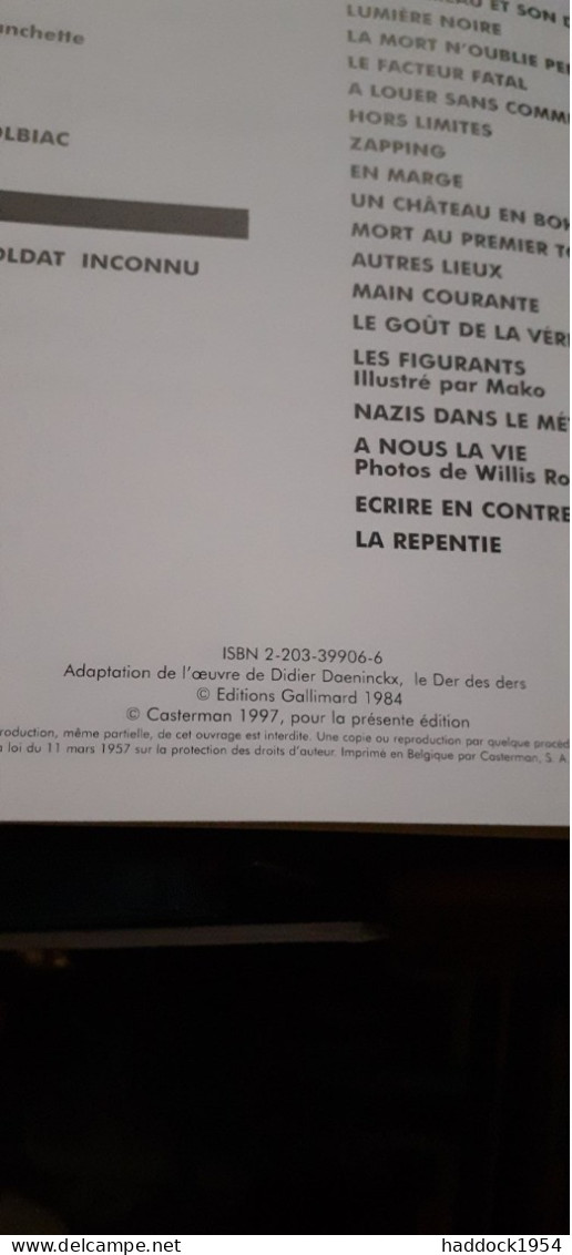 Le Der Des Ders TARDI DAENINCKX Casterman 1997 - Tardi