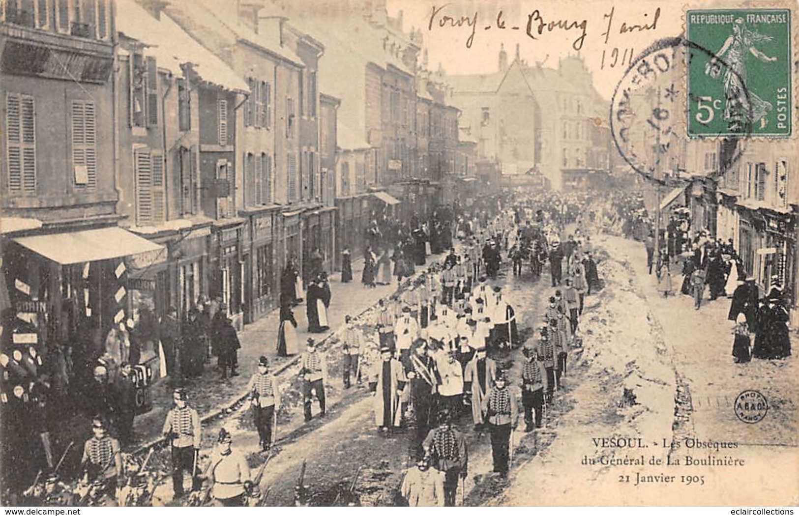 Vesoul        70         Obsèques Du Gal De La Boulinière   1905              (voir Scan) - Vesoul