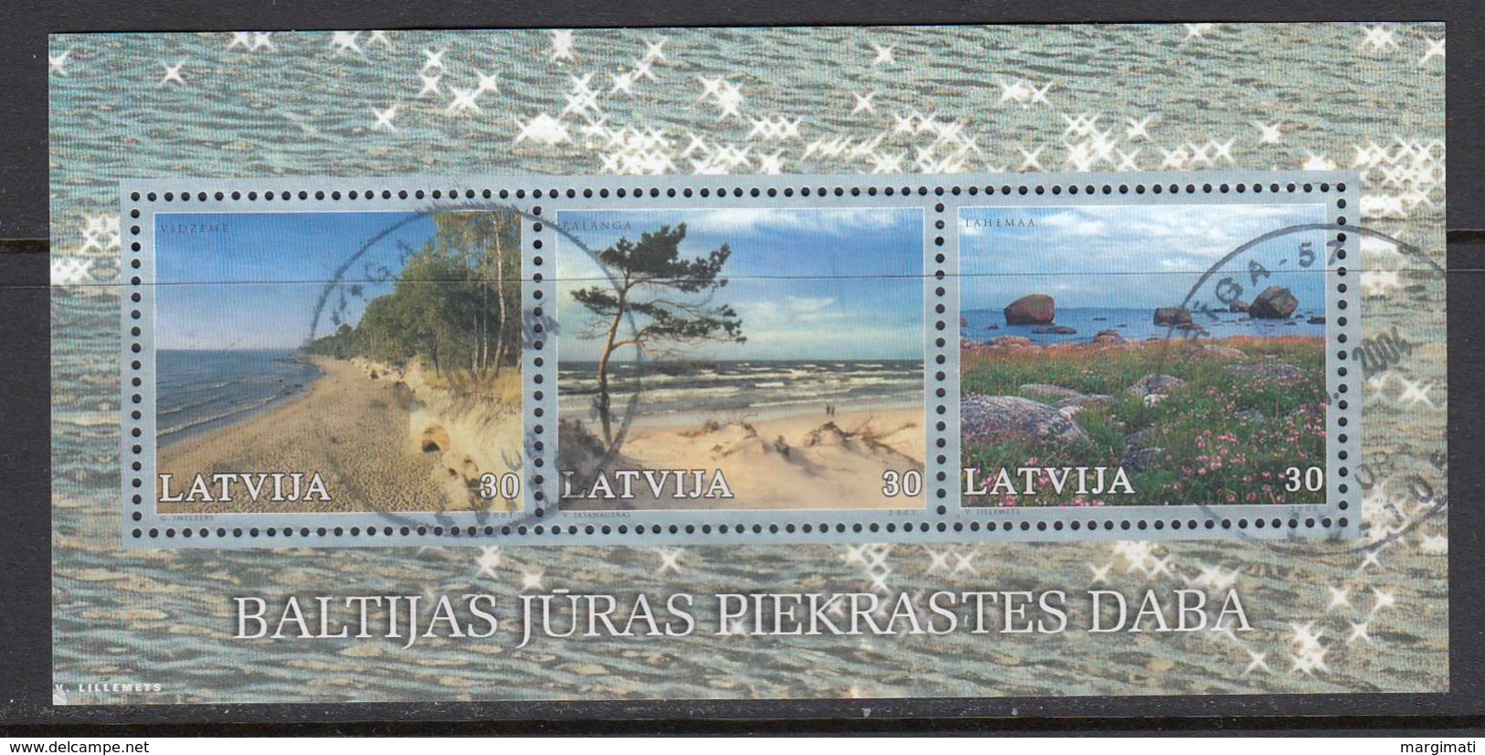 Latvia 2001. Baltic Coastal Landscapes. Bl. Used, Gest.. - Latvia