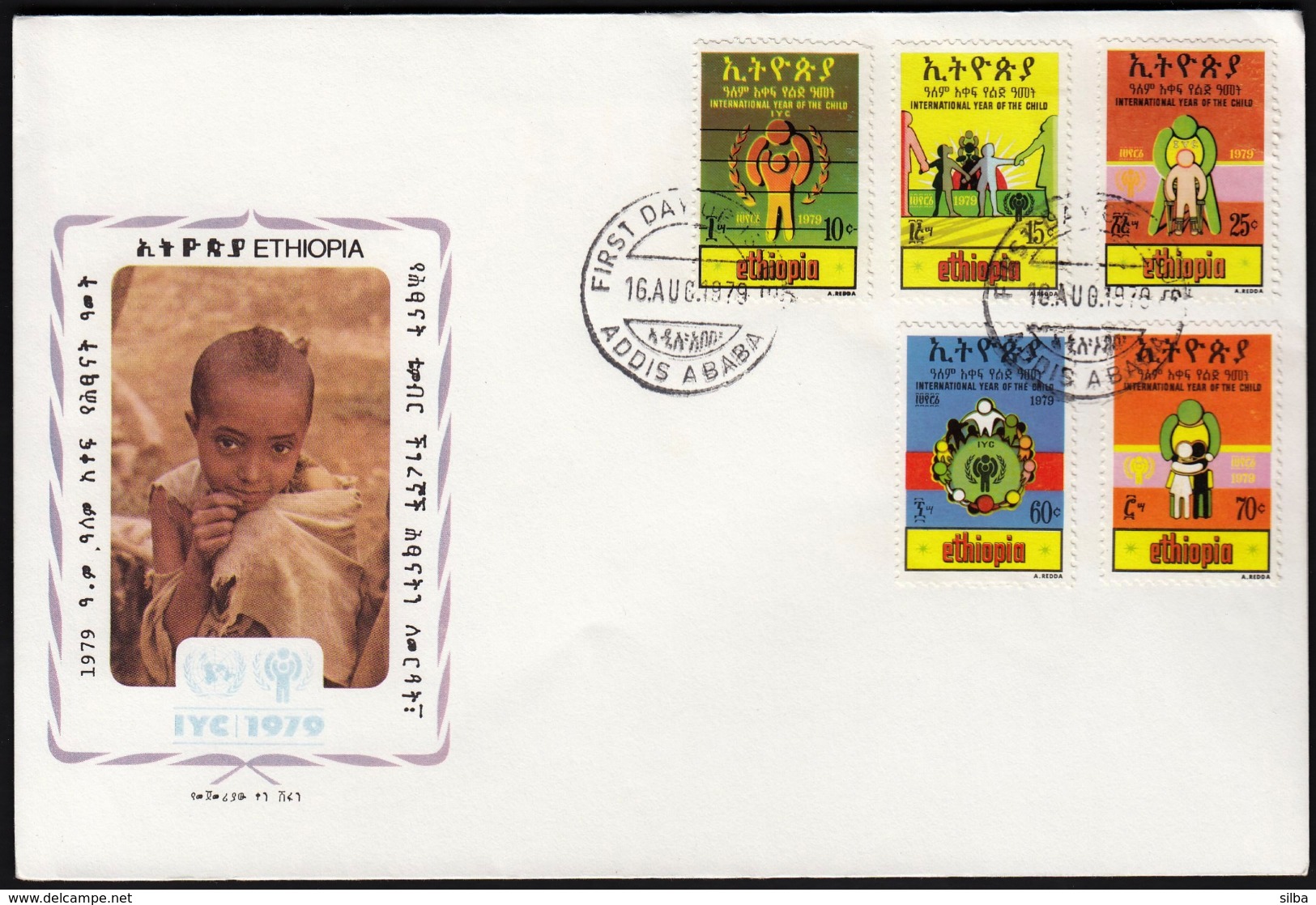 Ethiopia 1979 / International Year Of The Child, IYC, United Nations / FDC, Michel 1017-1021 - Other & Unclassified