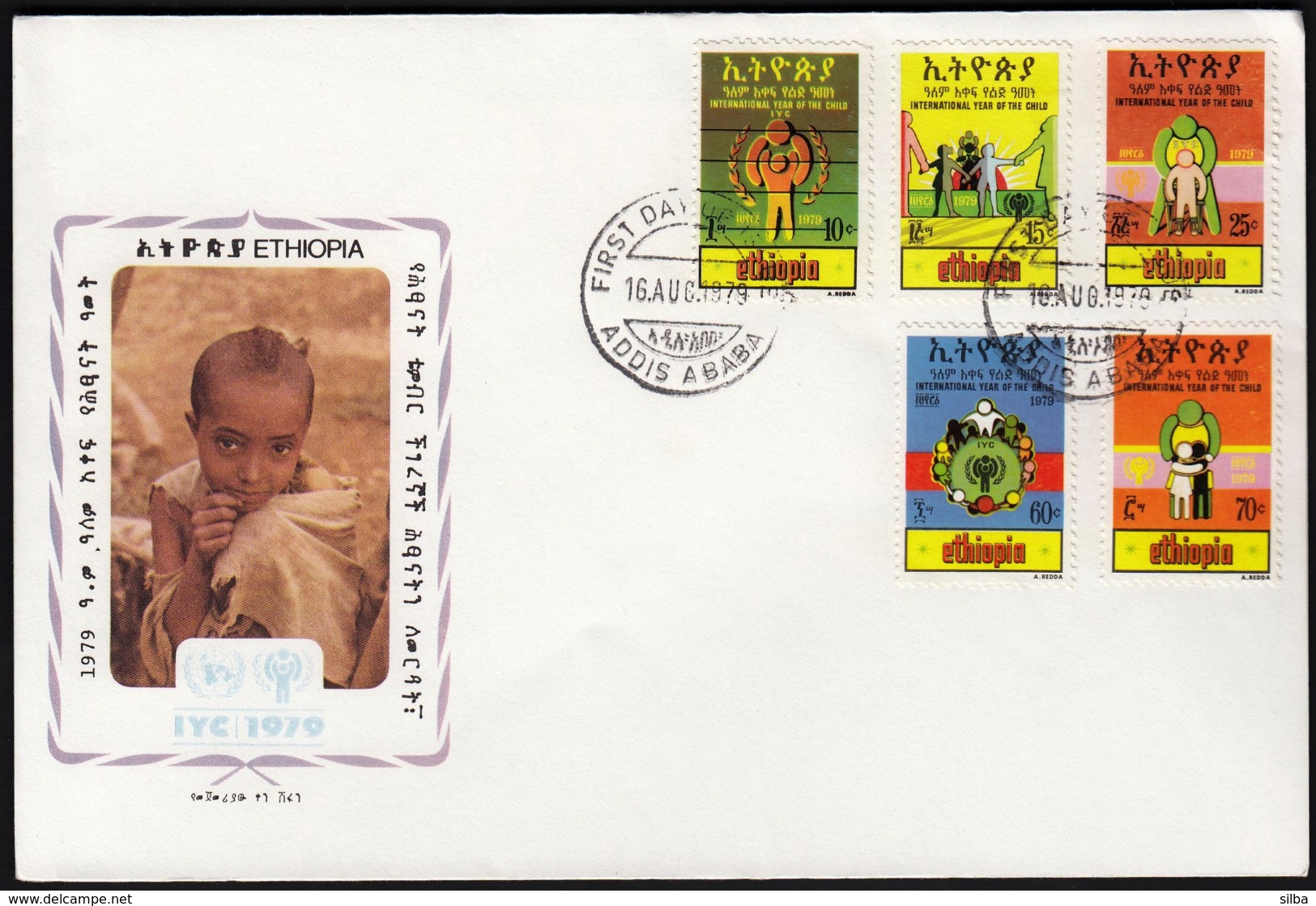 Ethiopia 1979 / International Year Of The Child, IYC, United Nations / FDC, Michel 1017-1021 - Otros & Sin Clasificación