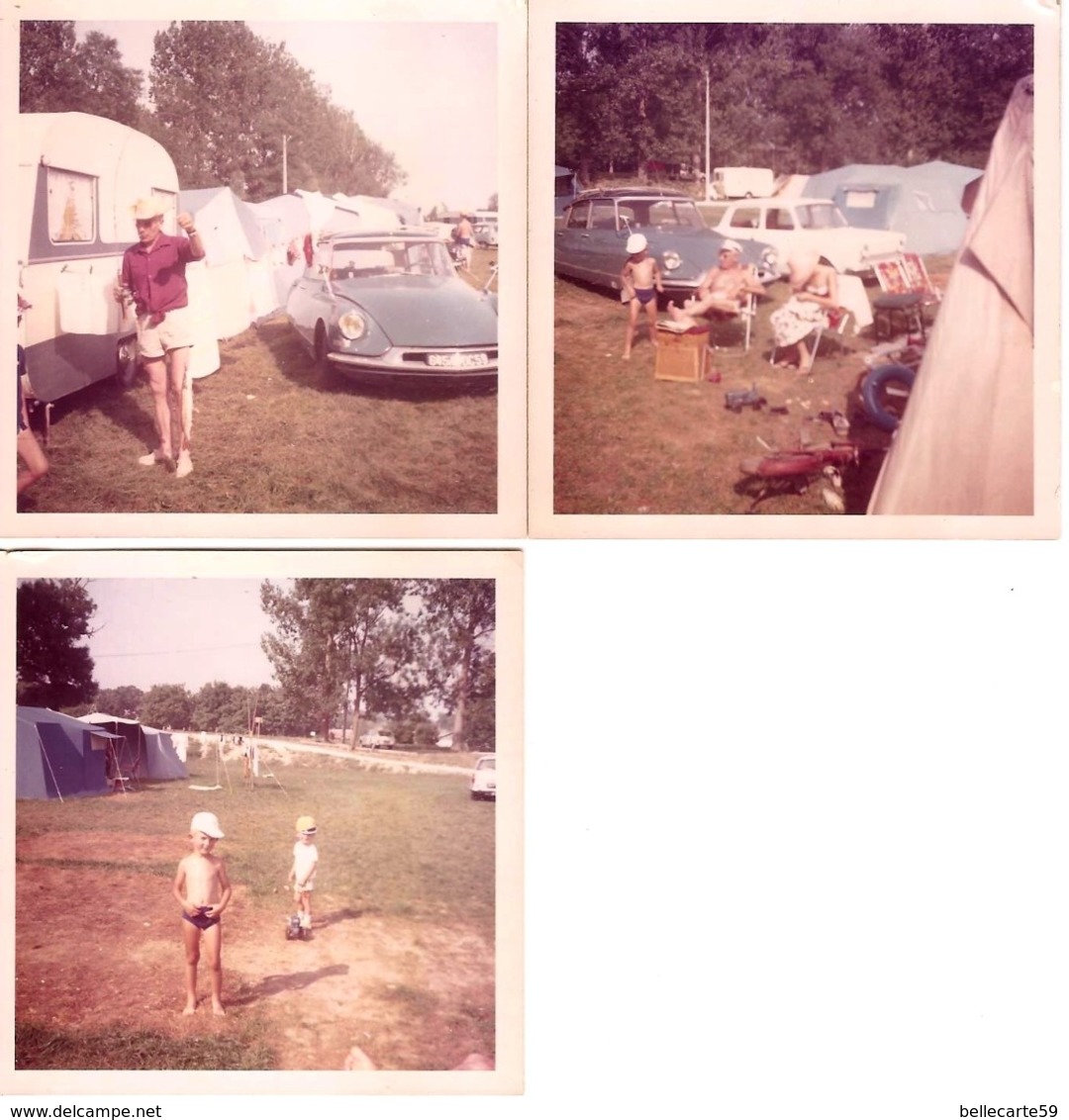 LOT 3 PHOTO 89 -TONNERRE  CAMPING ANNÉE 1969  VOITURE DS CITROEN - Places