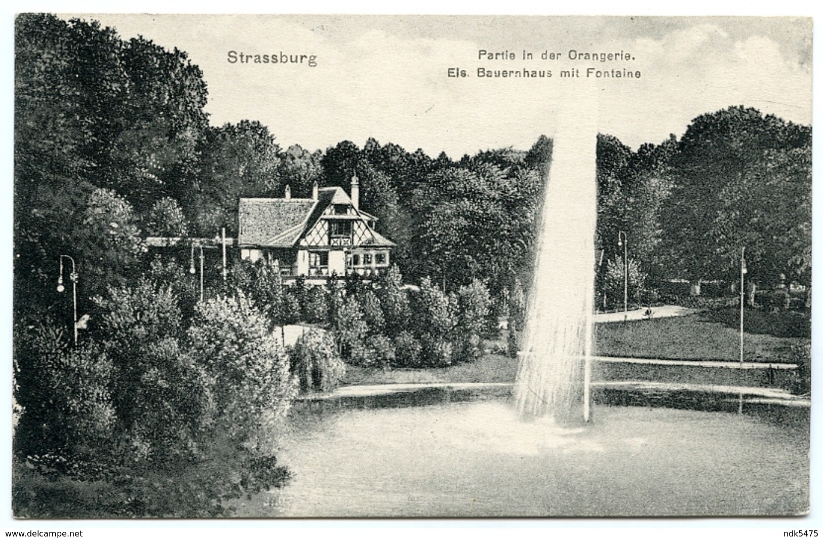 STRASSBURG : PARTIE IN DER ORANGERIE - BLAUEM ZENSURSTEMPEL - GEPRUFT U. ZU BEFORDERN, 1916 / LIPPSTADT, HEIDEMANN - Covers & Documents