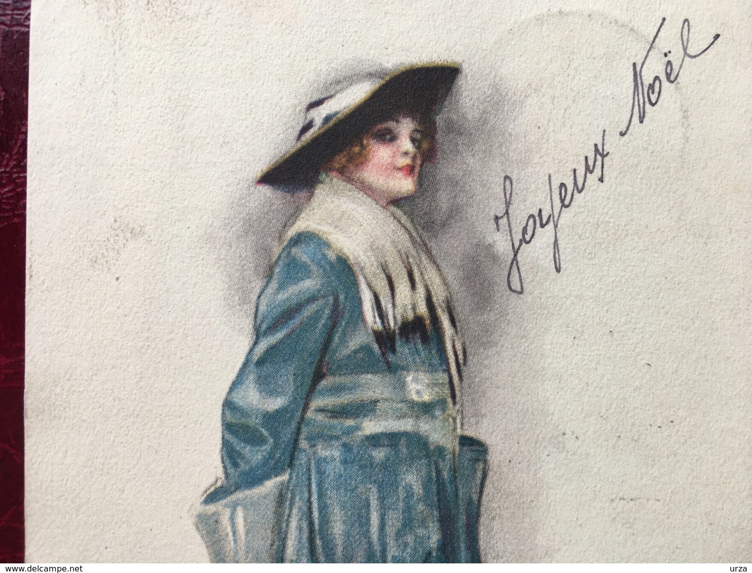 Cpa-"femme-chapeau-manteau Bleu-hiver"-Achille Lucien Mauzan (my Ref ALM5) - Mauzan, L.A.