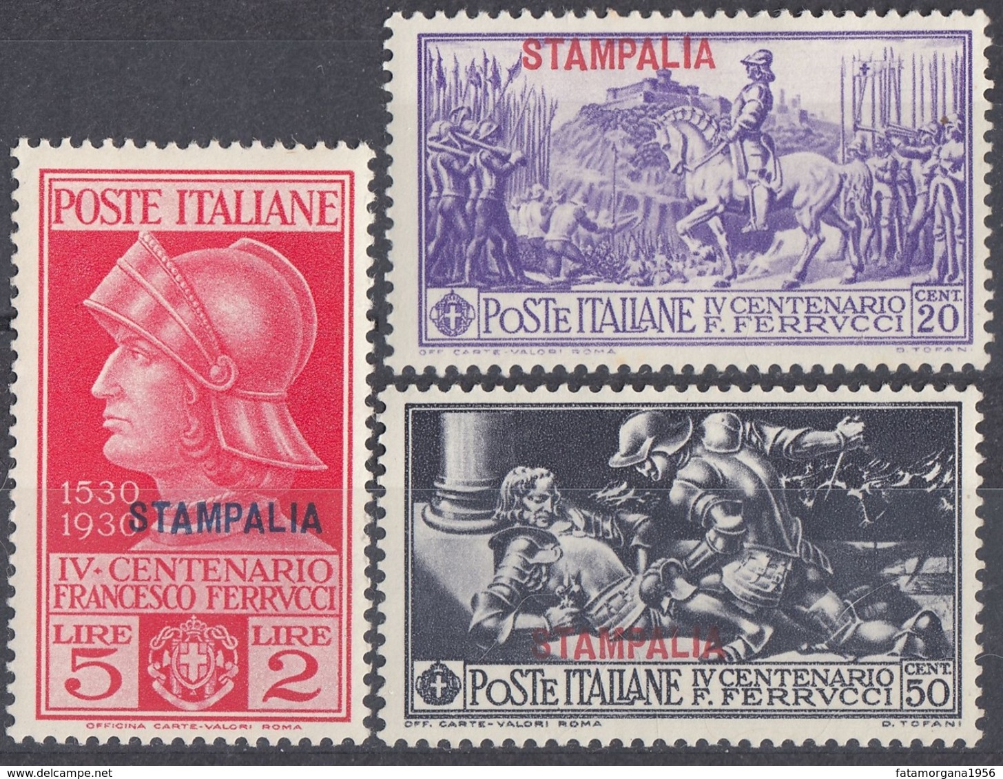 STAMPALIA, ISOLE ITALIANE DELL'EGEO - 1930 - Lotto Di 3 Valori Nuovi MH: Unificato 12, 14 E 16. - Egée (Stampalia)