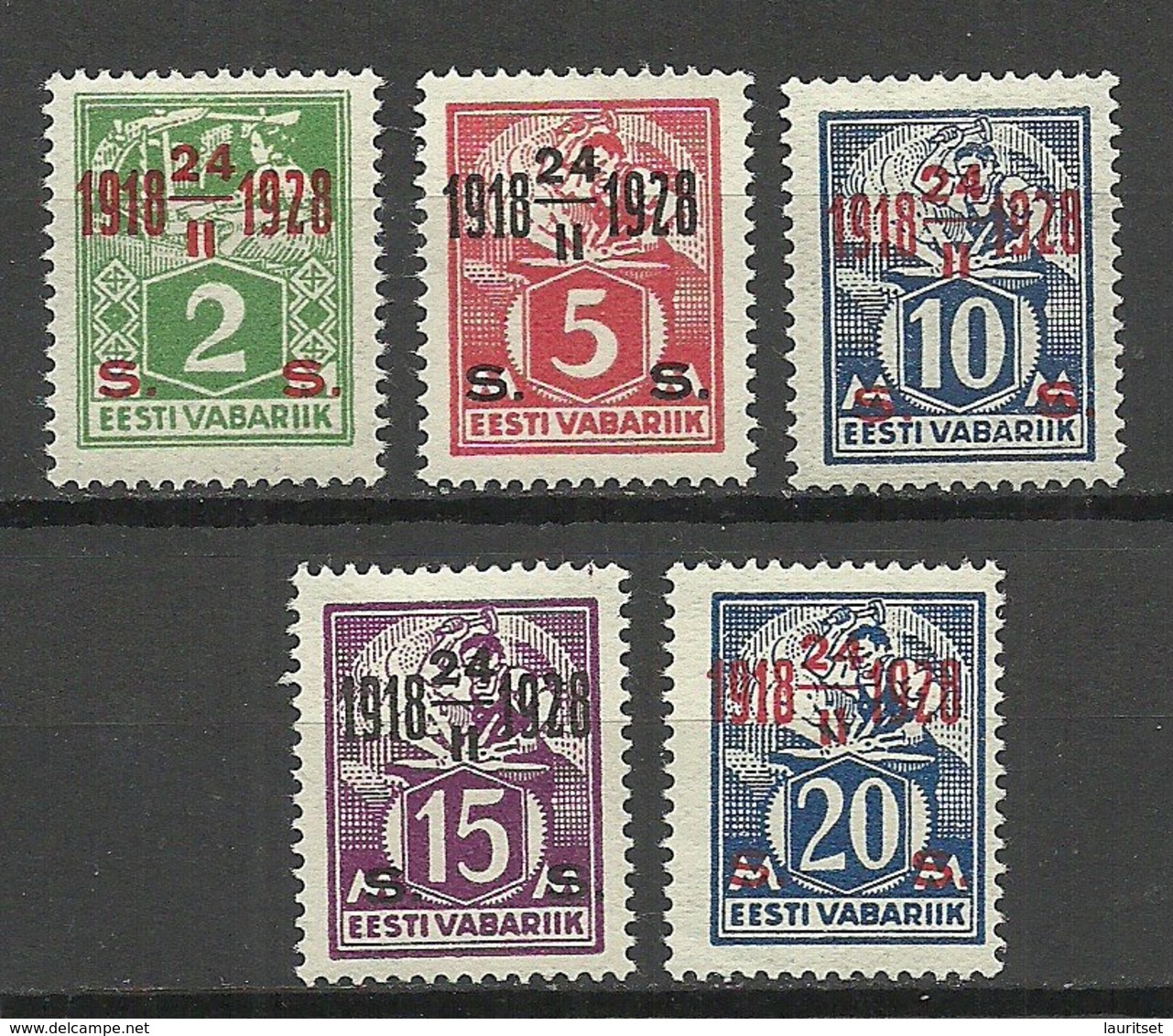 Estland Estonia 1928 Michel 68 - 72 * - Estonia