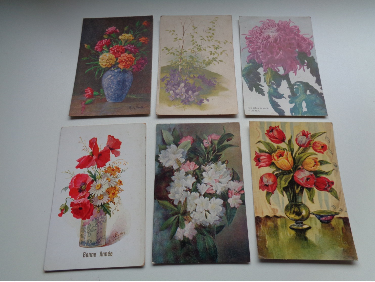 Beau Lot De 60 Cartes Postales De Fantaisie  Fleurs Fleur   Mooi Lot Van 60 Postkaarten  Bloemen Bloem - 5 - 99 Cartes