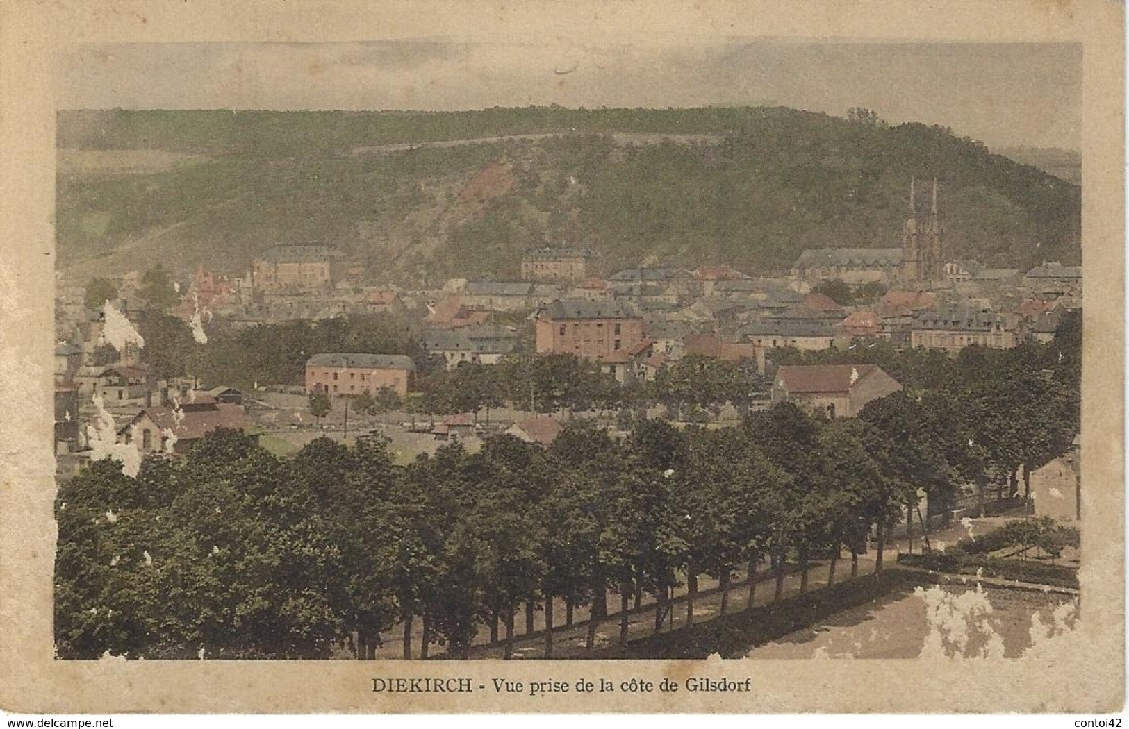 DIEKIRCH VUE PRISE DE LA COTE DE GILSDORF EDITEUR  SCHOREN PHOTOGRAPHIE D'ART LUXEMBOURG GARE - Diekirch