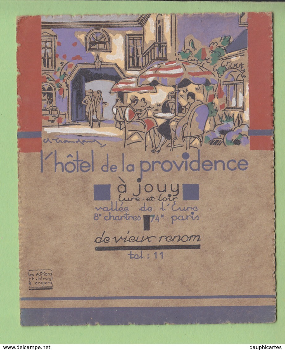 Jouy, Eure Et Loire : Publicité De L'Hôtel Providence. TBE. 2 Scans. - Sin Clasificación