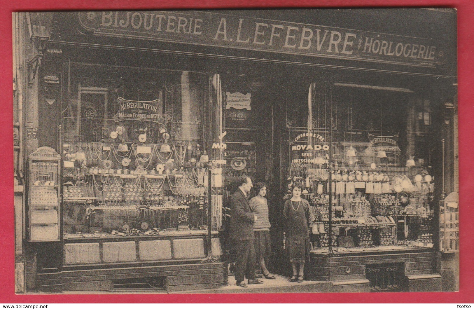 Charleroi - Magasin-Bijouterie-Horlogerie " Au Régulateur " , Rue De La Montagne ( Voir Verso ) - Charleroi