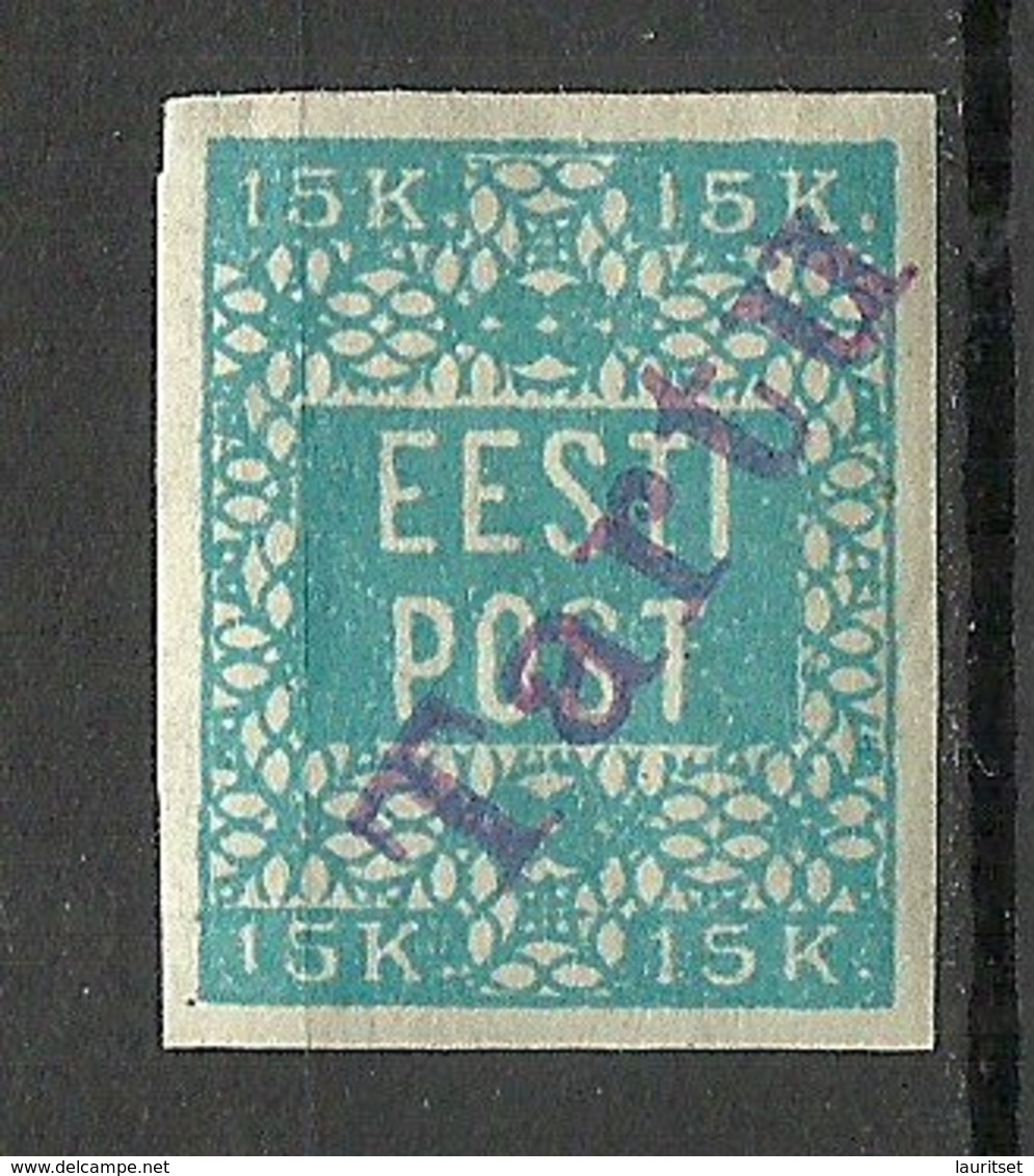 ESTLAND Estonia 1919 TARTU Provisional Line Cancel On Michel 2 - Estonia