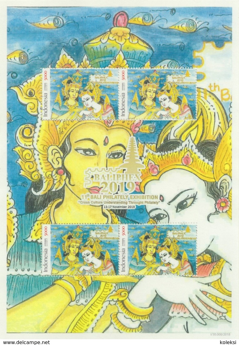 Indonesia 2019 - 11th Bali Philately Exhibition, RAMAYANA (5 MS, Official Personalized Stamps, LIMITED) - Indonesia