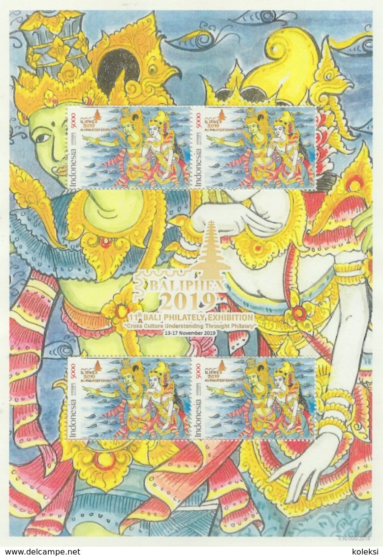 Indonesia 2019 - 11th Bali Philately Exhibition, RAMAYANA (5 MS, Official Personalized Stamps, LIMITED) - Indonesia