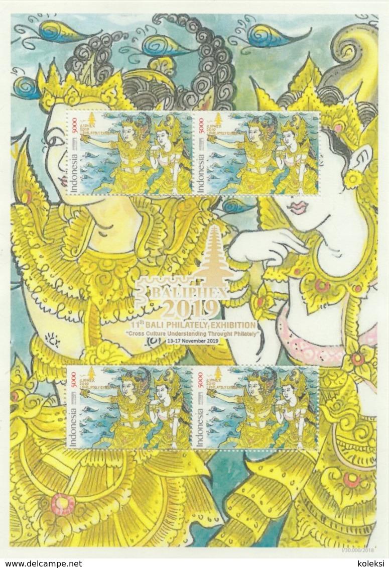 Indonesia 2019 - 11th Bali Philately Exhibition, RAMAYANA (5 MS, Official Personalized Stamps, LIMITED) - Indonesia