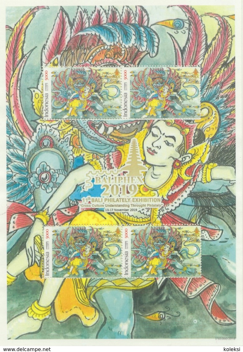 Indonesia 2019 - 11th Bali Philately Exhibition, RAMAYANA (5 MS, Official Personalized Stamps, LIMITED) - Indonesia