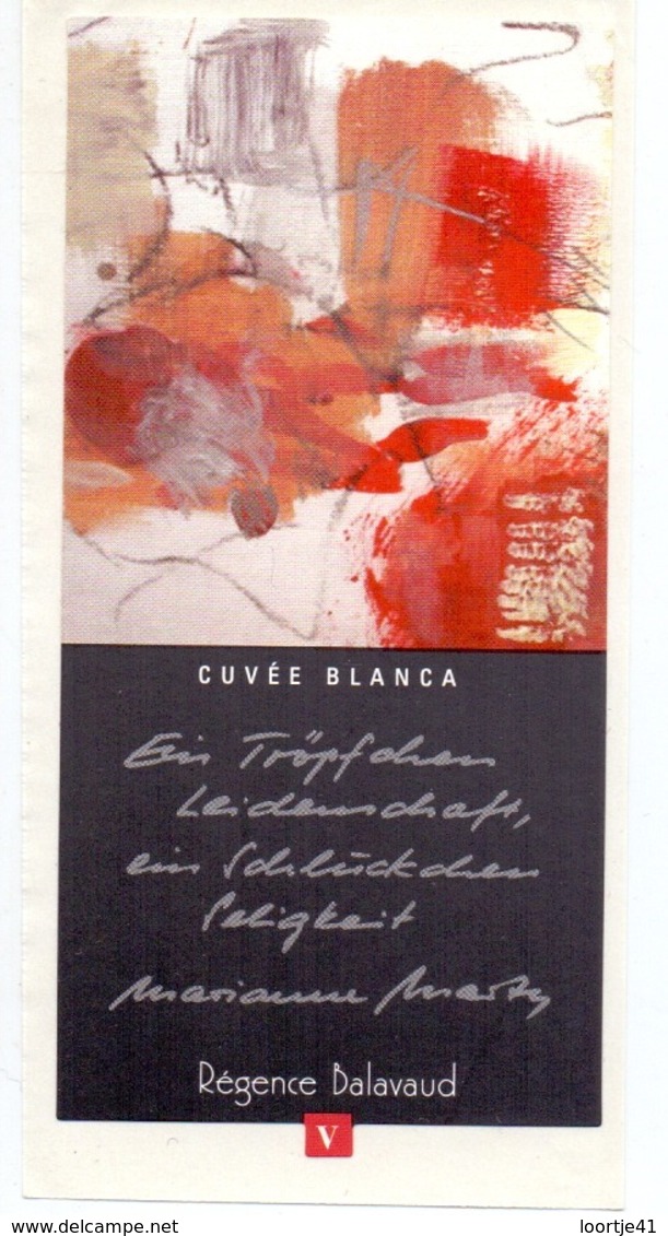 Etiket Etiquette Sticker Zelfklever - Vin - Wijn - Cuvée Blanca - Régence Balavaud - Other & Unclassified