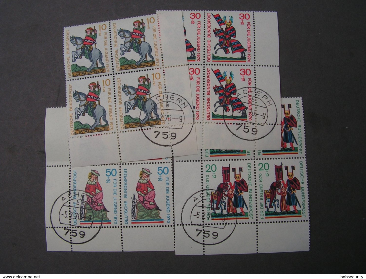 BRD Eckrand Satz Aachern 1970 - Used Stamps