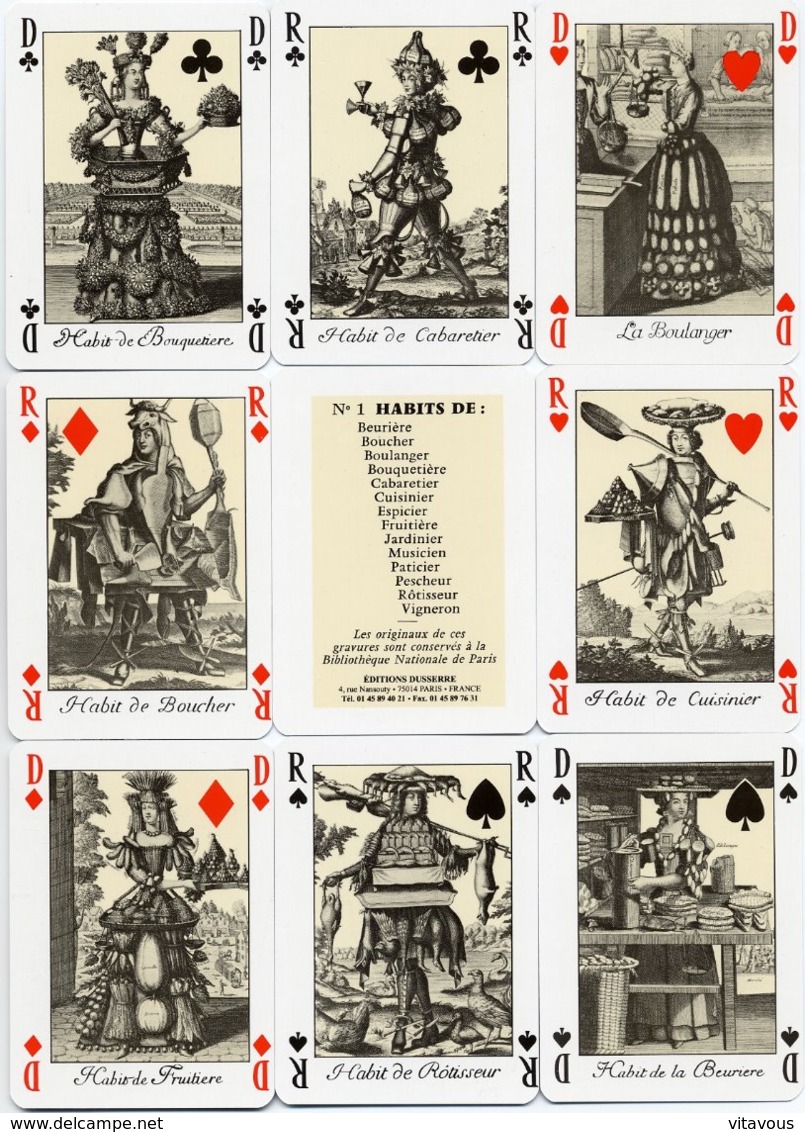 Costumes Des Métiers  Jeu De 54 Cartes à Jouer Joker - 54 Kaarten