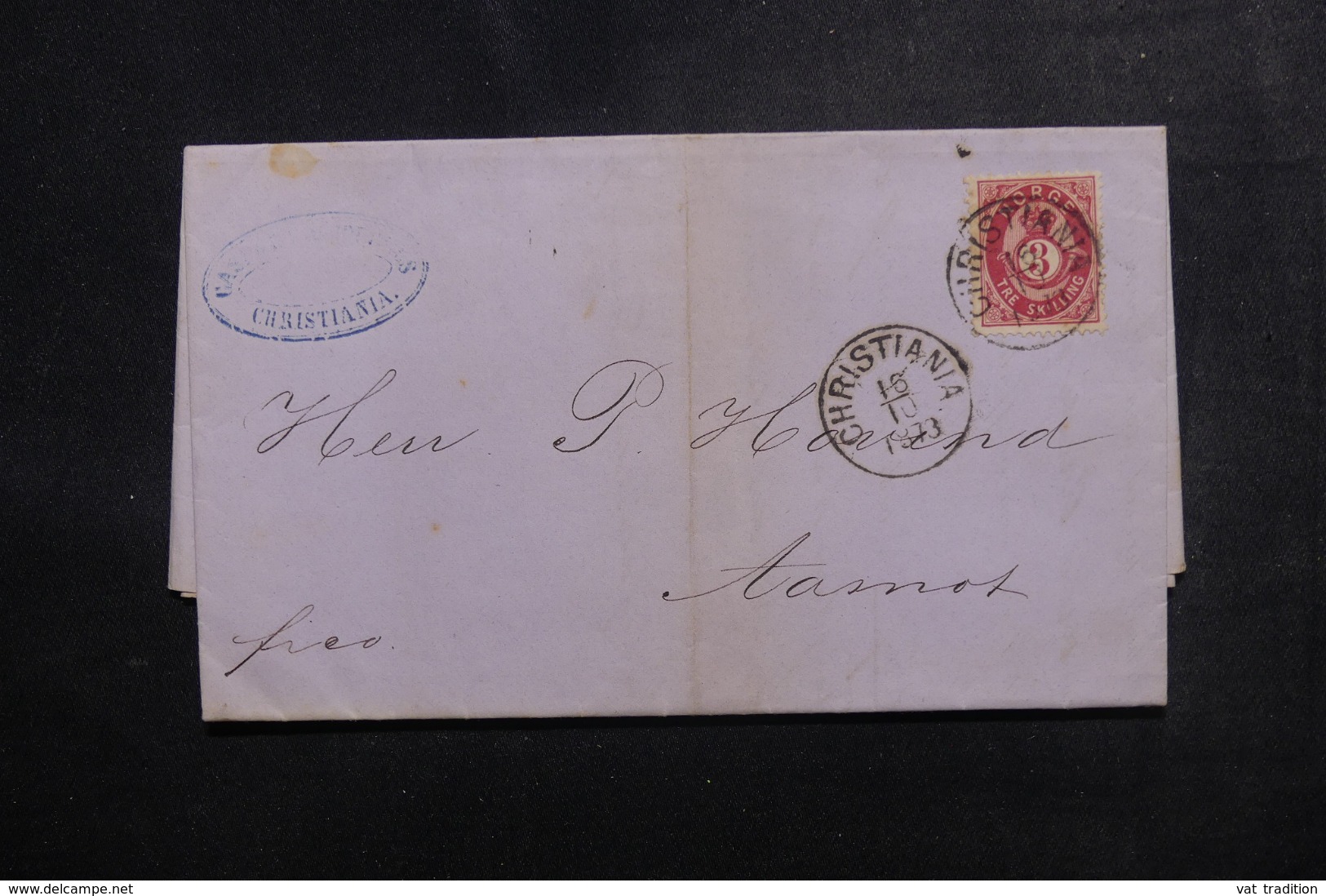 NORVÈGE - Lettre De Christiania En 1873, Affranchissement Plaisant - L 48122 - Lettres & Documents