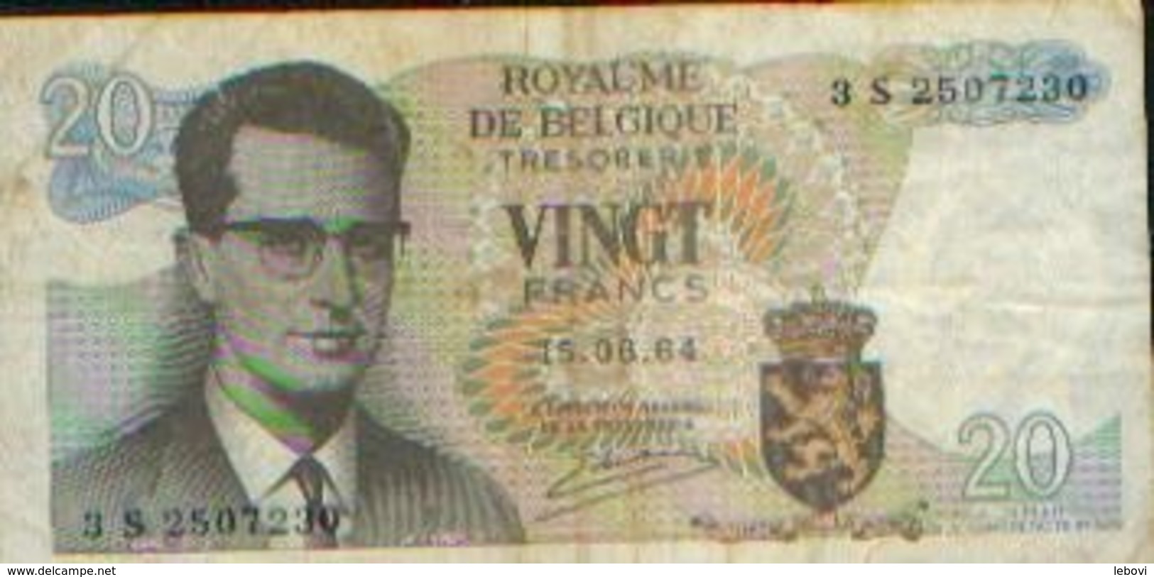 BELGIQUE 20 Francs 1964 - Otros & Sin Clasificación