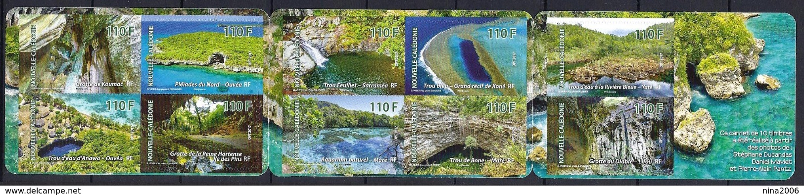 Nouvelle Caledonie / Neukaledonien /  Nuova Caledonia  2017 Carnet Grottes Et Trous D'eau - Libretti