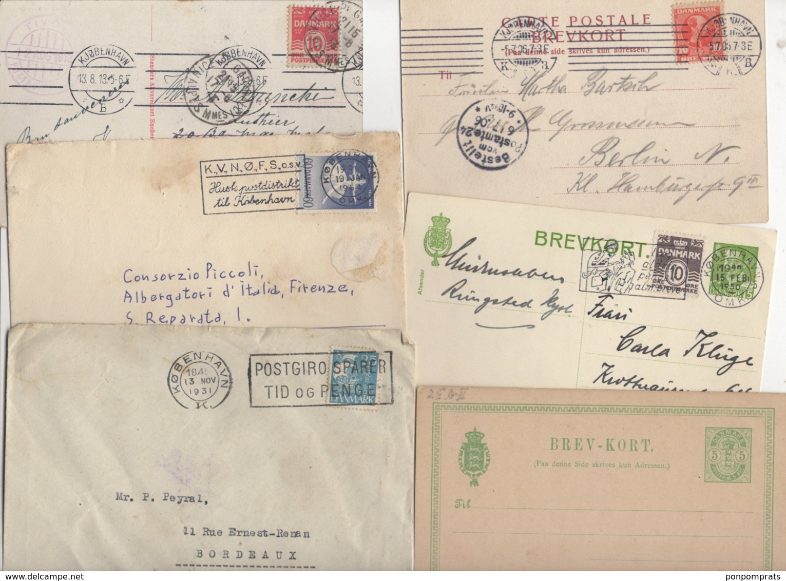 10 Lettres Et Cartes + 1 Cadeau Prix De Départ Sans Réserve 1€ Voir 2 Scan.  Bonnes Enchère     Lot Delc Danemark, 2° - Interi Postali