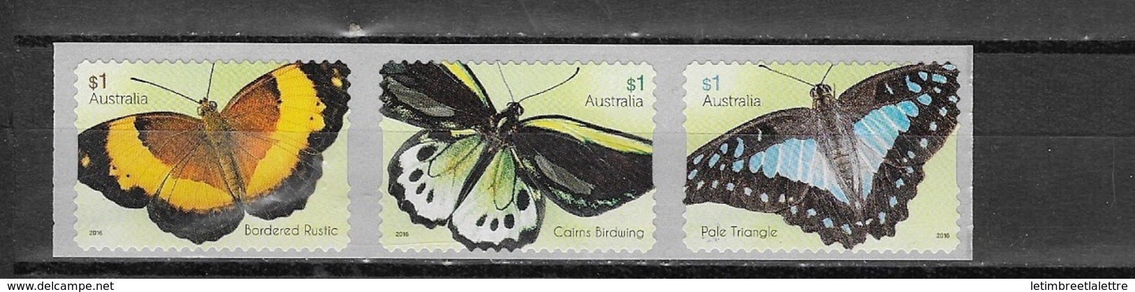 AUSTRALIE N°4324 à 4326**  Faune Papillons Auto-adhésif - Neufs