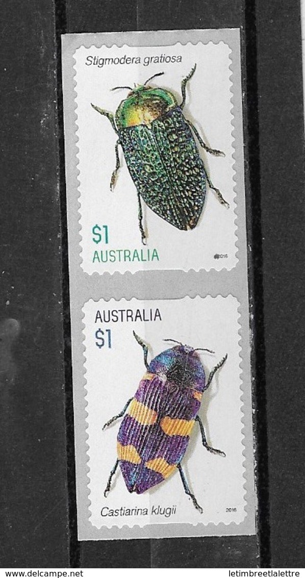 AUSTRALIE N°4370 à 4371**  Faune Insectes Auto-adhésif - Neufs