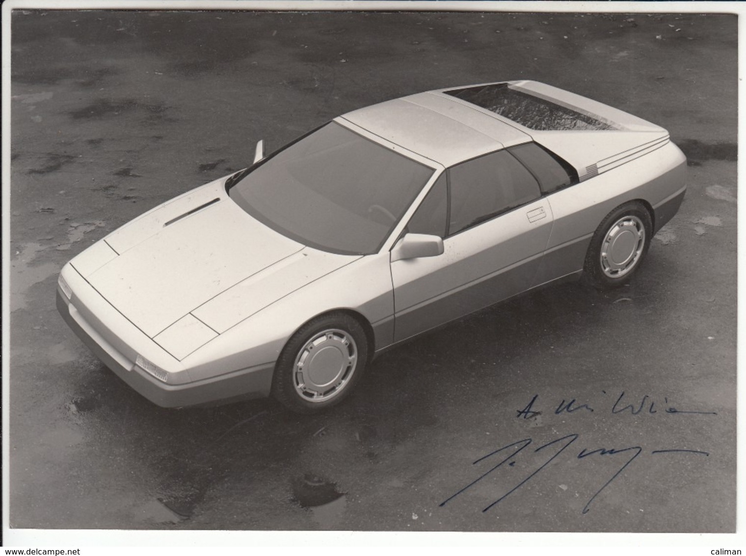 AUTO CAR VOITURE DEDICA E AUTOGRAFO GIUGIARO - FOTOGRAFIA ORIGINALE ANNI '80 - Automobili