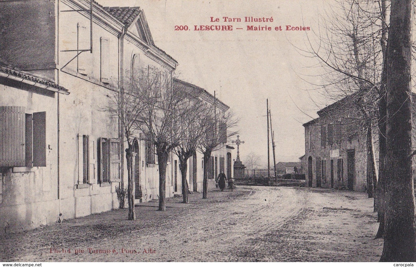 Carte 1915 LESCURE / MAIRIE ET ECOLES - Lescure