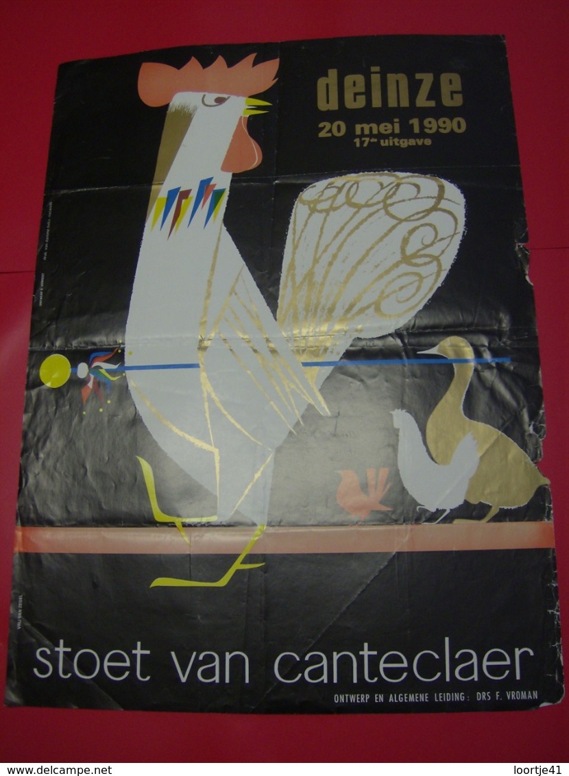 Affiche Poster - Deinze - Stoet Van Canteclaer - 20 Mei 1990 - Affiches