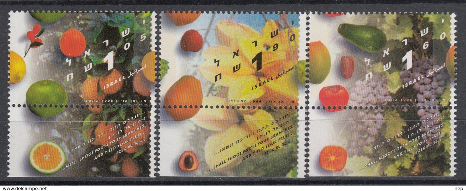 ISRAËL - Philex - 1996 - Nr 1394/96 - MNH** - Nuevos (con Tab)