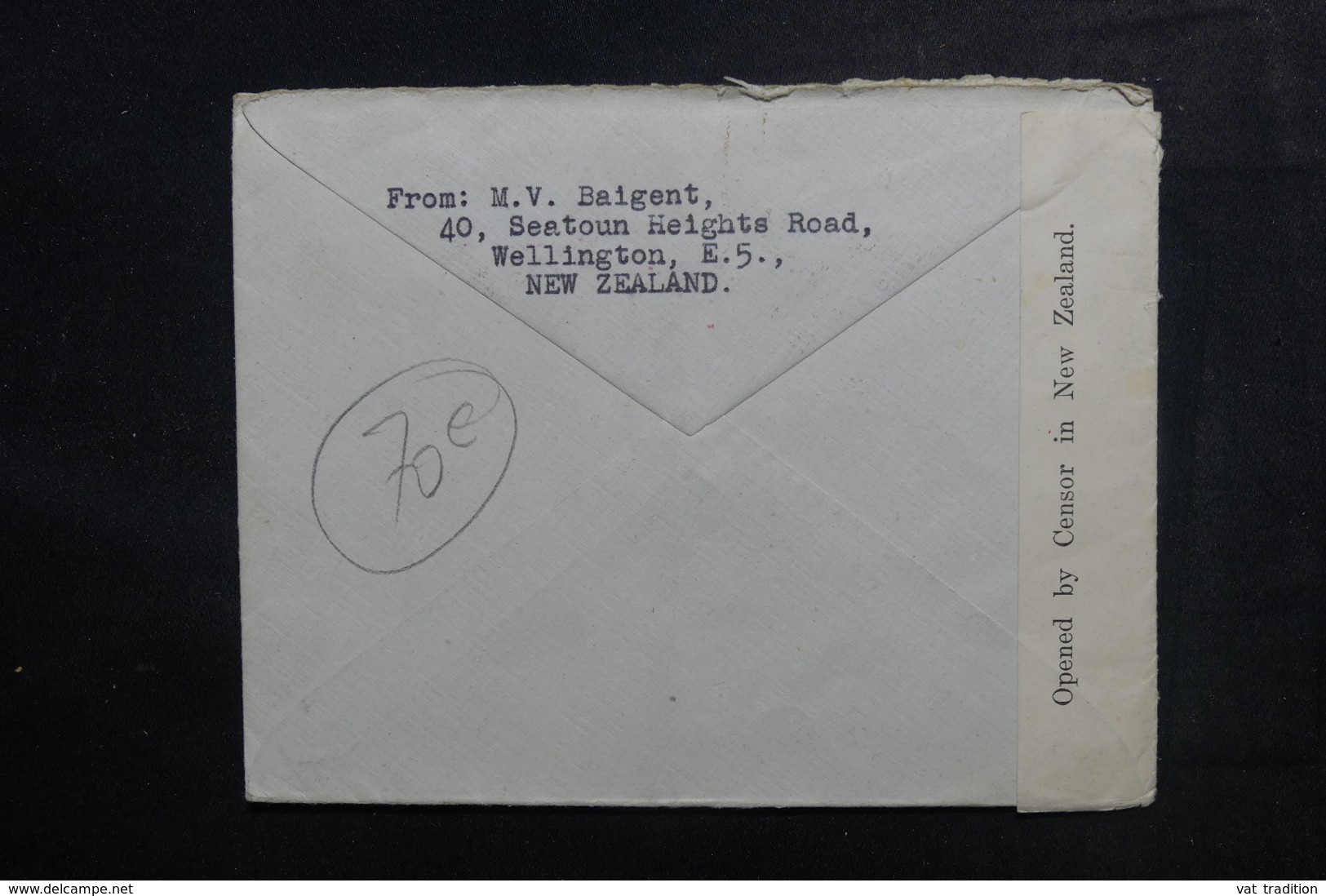 NOUVELLE ZÉLANDE - Enveloppe De Wellington Pour Londres Et Redirigé Vers Genève En 1941 Avec Contrôle Postal - L 48152 - Briefe U. Dokumente