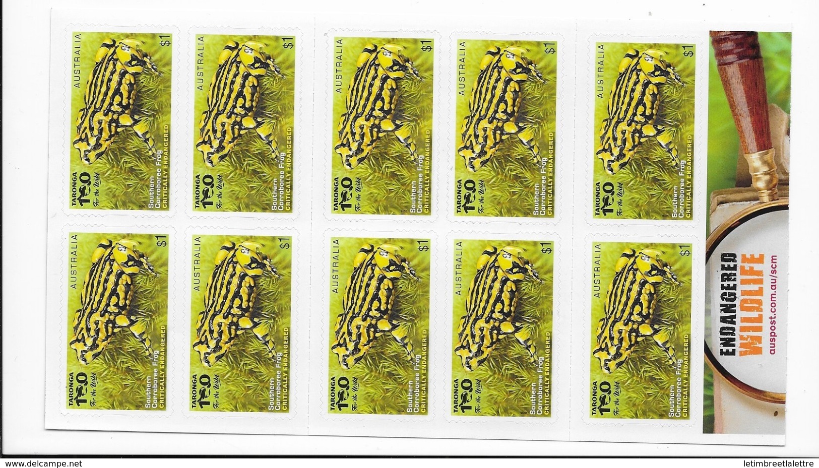 AUSTRALIE Carnet  N °4384** Faune Grenouille Espéces En Danger - Postzegelboekjes