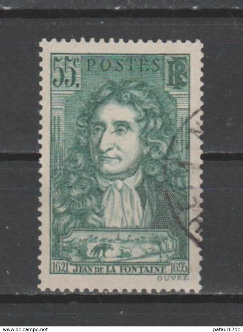 FRANCE / 1938 / Y&T N° 397 : Jean De La Fontaine - Choisi - Cachet Rond - Gebraucht