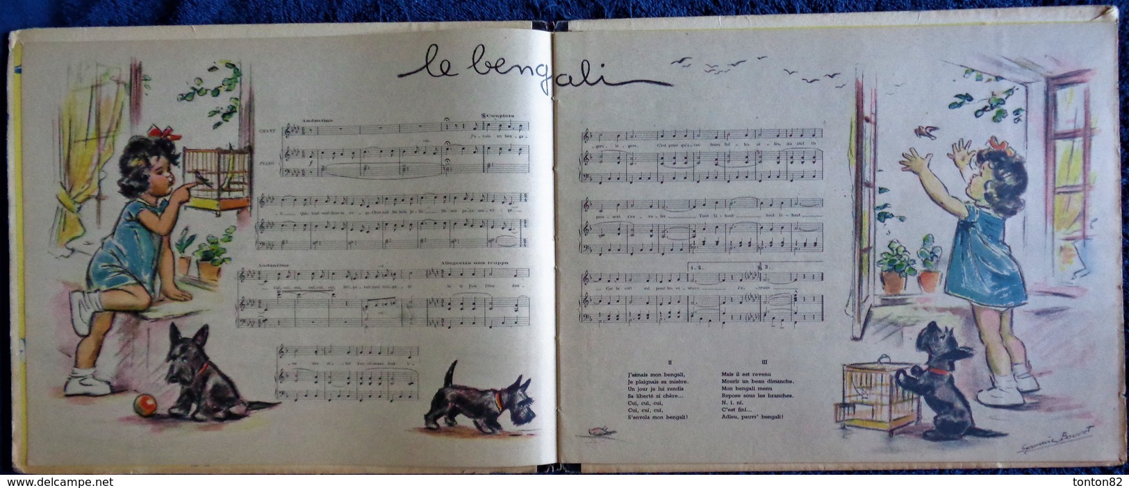 Jacques Poterat - Chansons Du Printemps De La Vie - Illustré Par Germaine Bouret - Aux Éditions ARC-EN-CIEL - ( 1945 ) . - 1901-1940