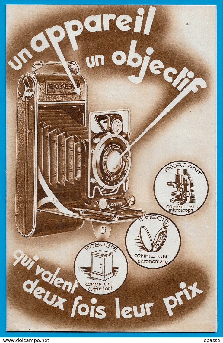 Prospectus Commercial Photo Photographie Appareil Objectif BOYER ** Folding Publicité - 1900 – 1949