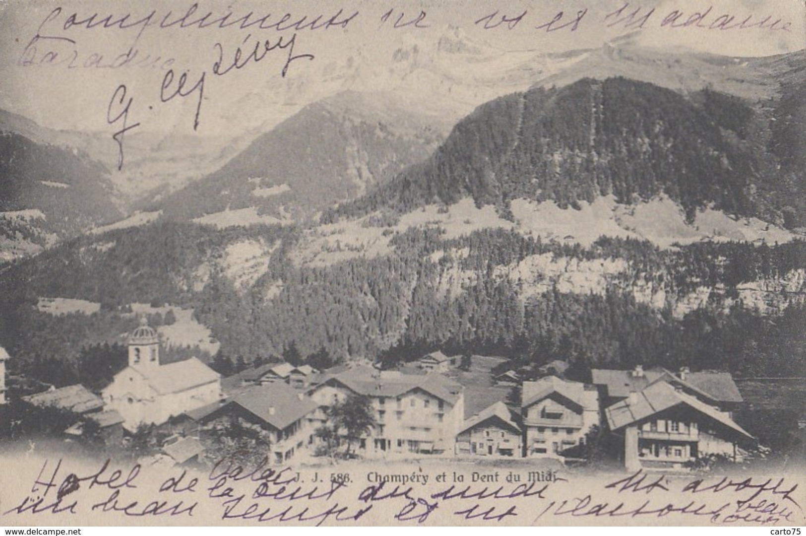 Suisse - Champéry - Vue Générale - Postmarked 1906 - Champéry