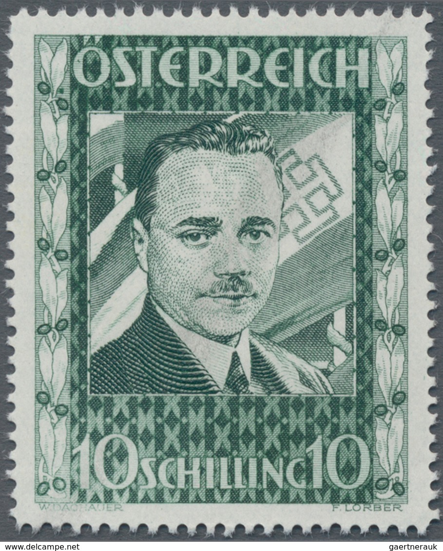 Österreich: 1936, 10 Schilling Freimarke "Bundeskanzler Dr. Engelbert Dollfuß". Diese Marke Wurde Im - Briefe U. Dokumente