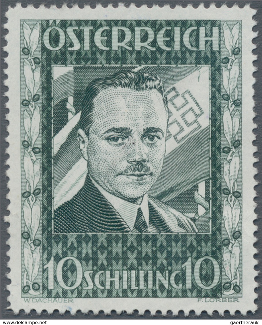 Österreich: 1936, 10 Schilling Freimarke "Bundeskanzler Dr. Engelbert Dollfuß". Diese Marke Wurde Im - Briefe U. Dokumente