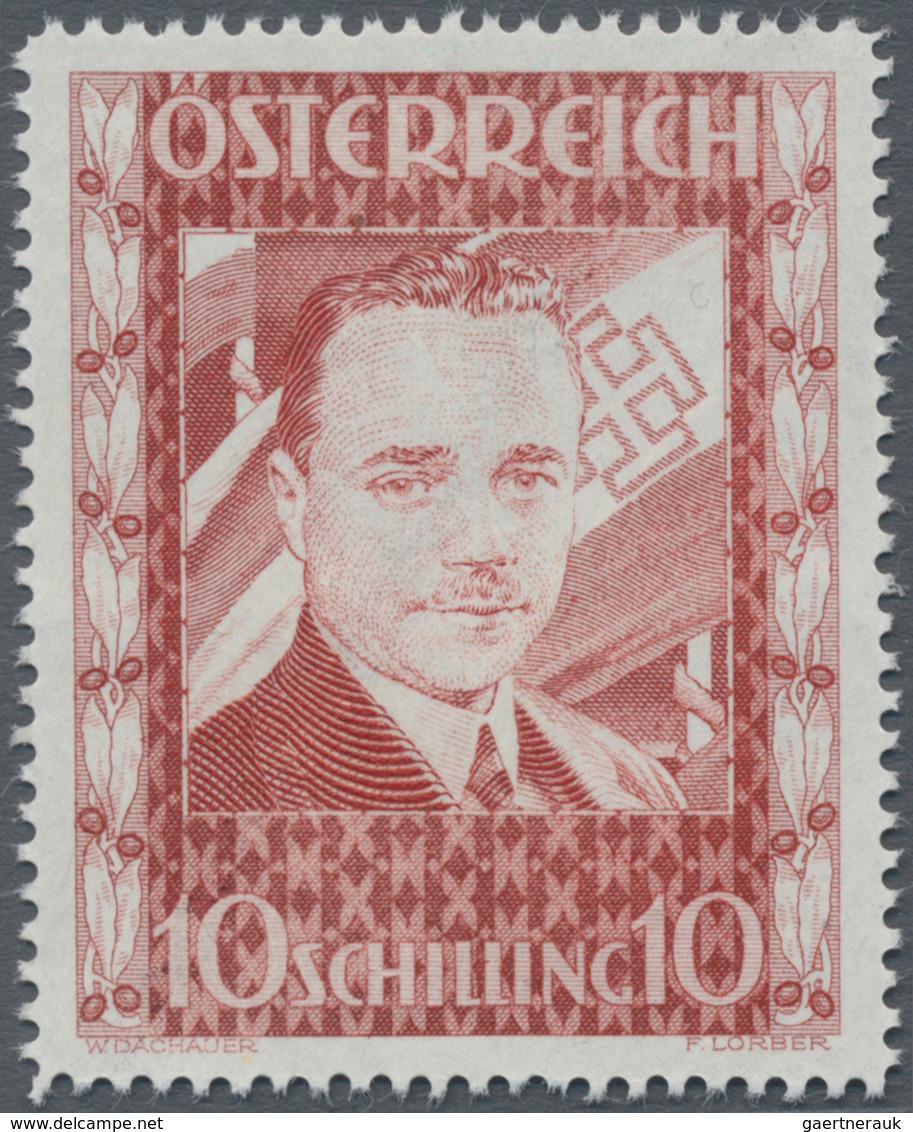 Österreich: 1936, 10 Schilling Freimarke "Bundeskanzler Dr. Engelbert Dollfuß". Diese Marke Wurde Im - Lettres & Documents