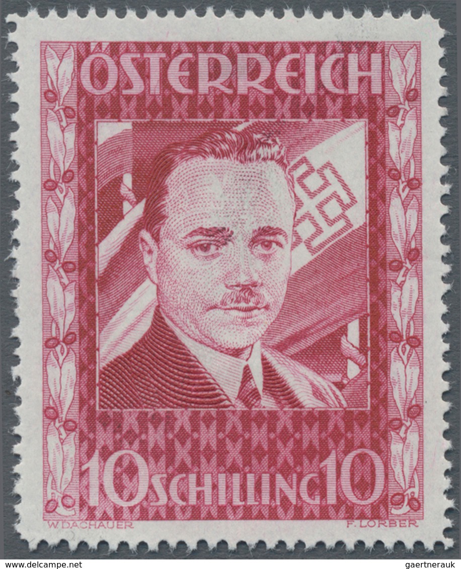 Österreich: 1936, 10 Schilling Freimarke "Bundeskanzler Dr. Engelbert Dollfuß". Diese Marke Wurde Im - Briefe U. Dokumente