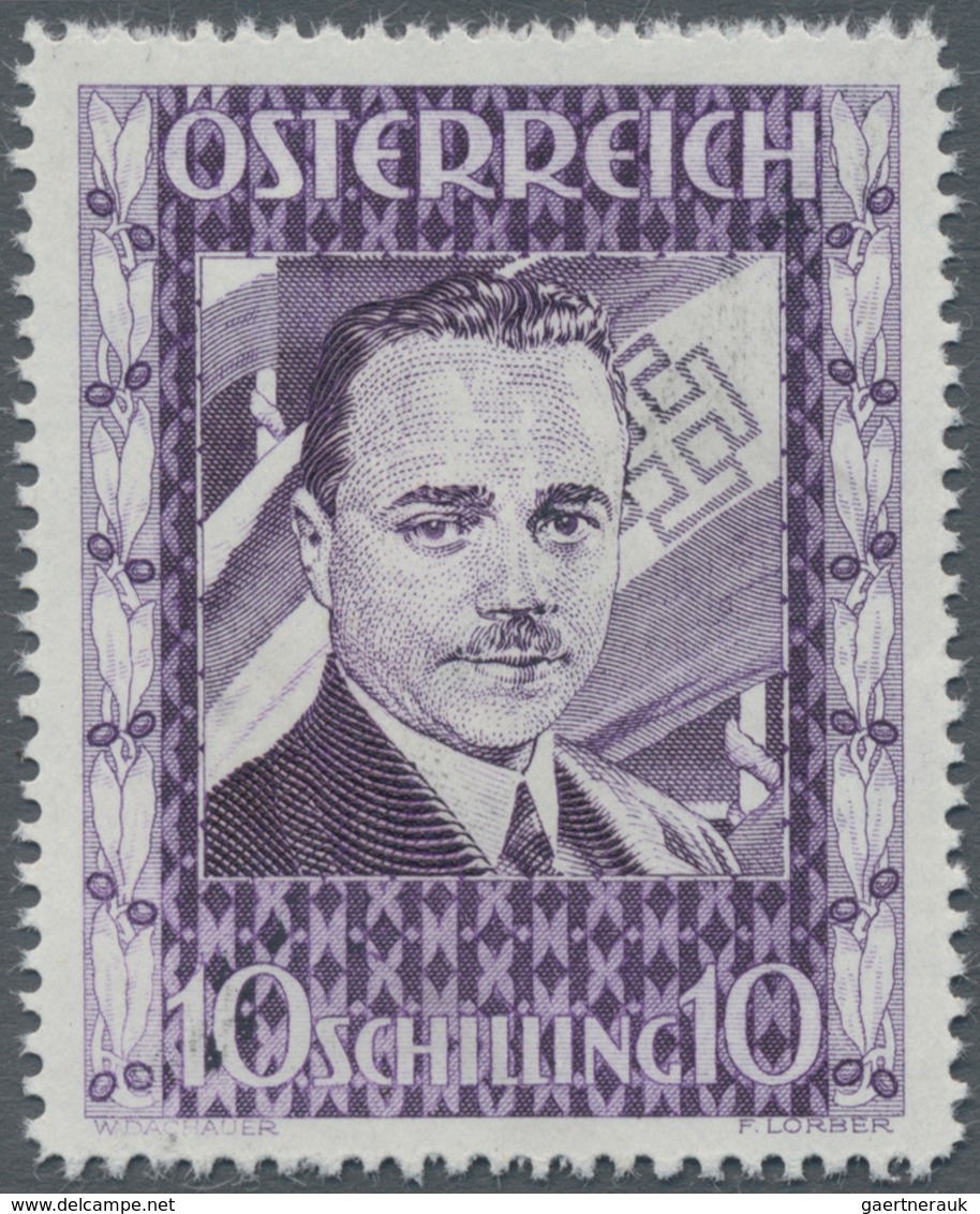 Österreich: 1936, 10 Schilling Freimarke "Bundeskanzler Dr. Engelbert Dollfuß". Diese Marke Wurde Im - Briefe U. Dokumente